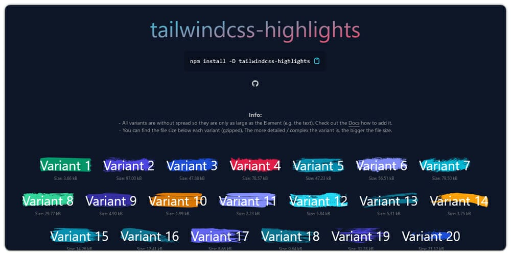 Tailwindcss Highlights