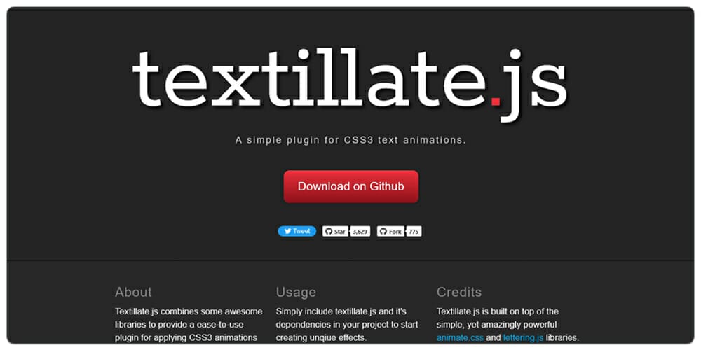 Textillate.js