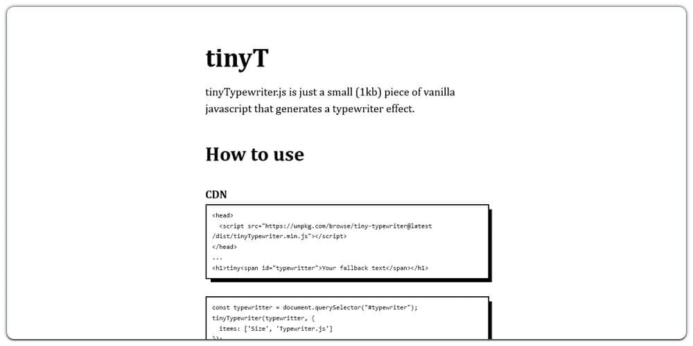 TinyTypewriter.js