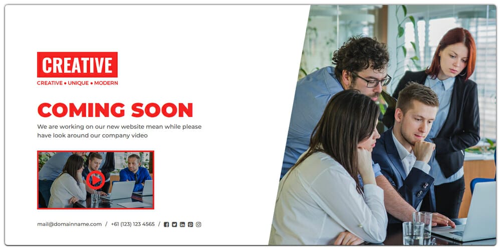 Agency Coming Soon HTML Template