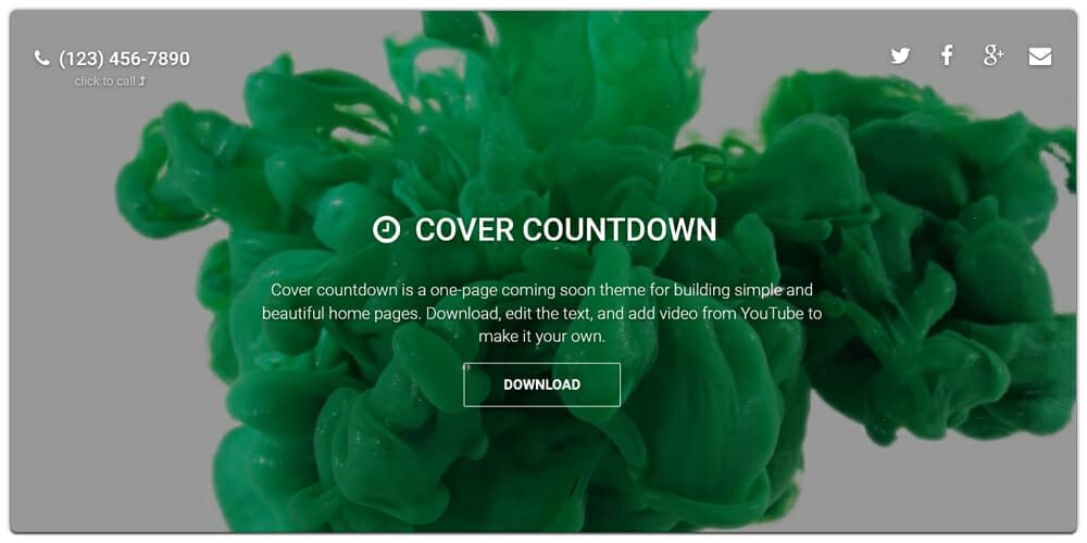 Cover Countdown simple coming soon page