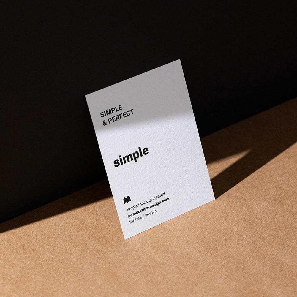 Free A6 Flyer On Paper Background Mockup PSD