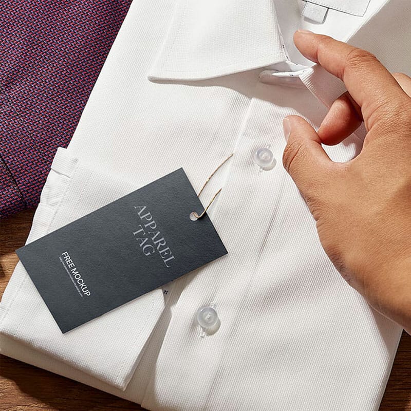 Free Apparel Label Tag Mockup PSD