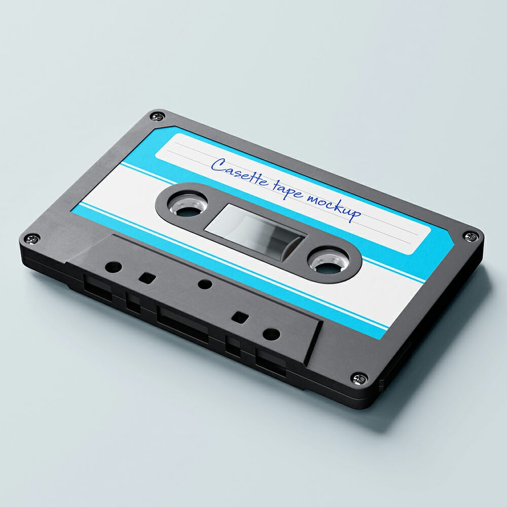 Free Audio Casette Tape Mockup PSD