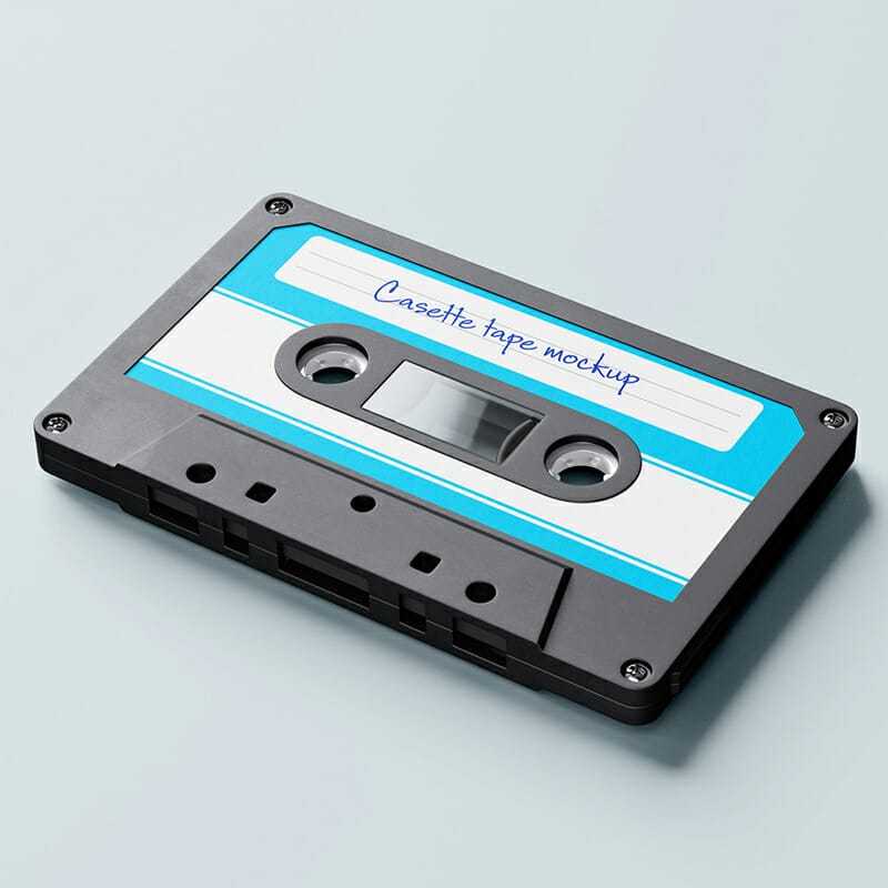 Free Audio Casette Tape Mockup PSD
