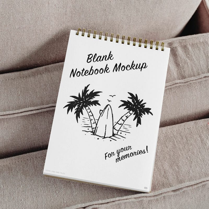 Free Blank Notebook Mockup PSD » CSS Author