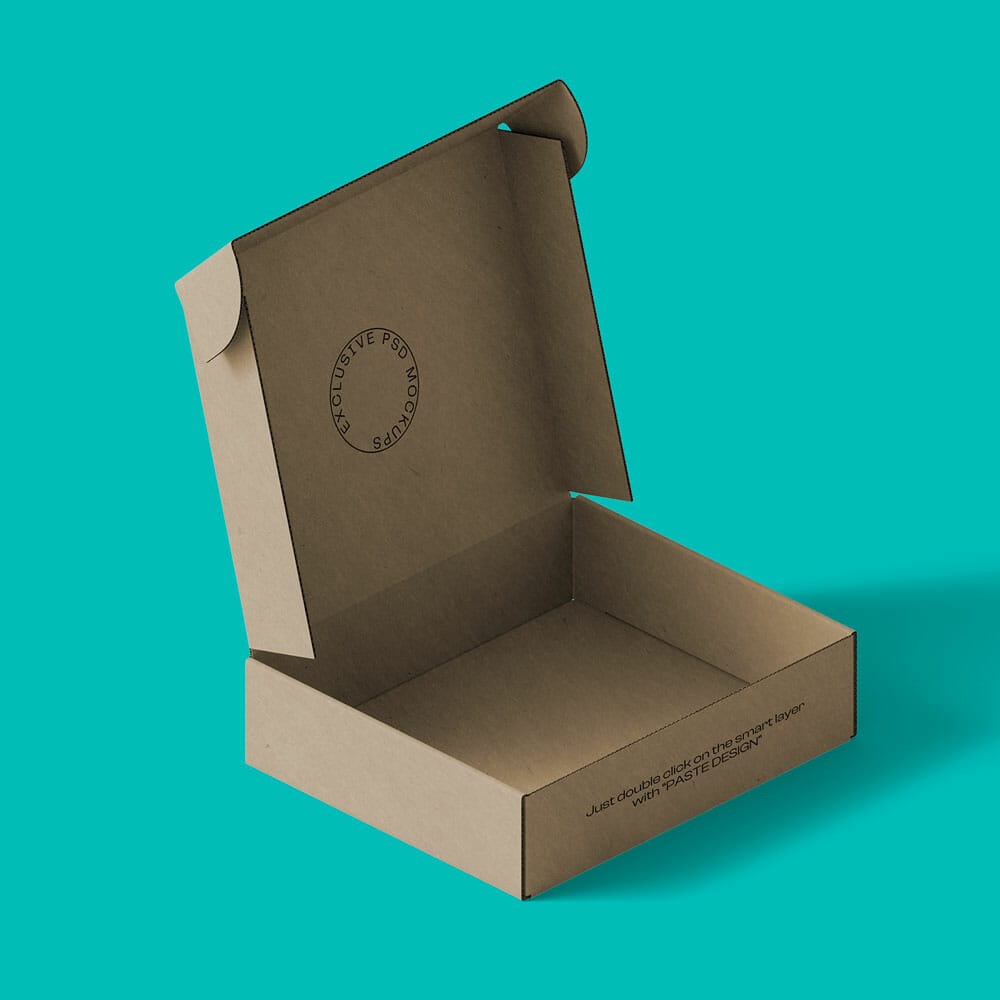 Free Box Mockup Isometric PSD