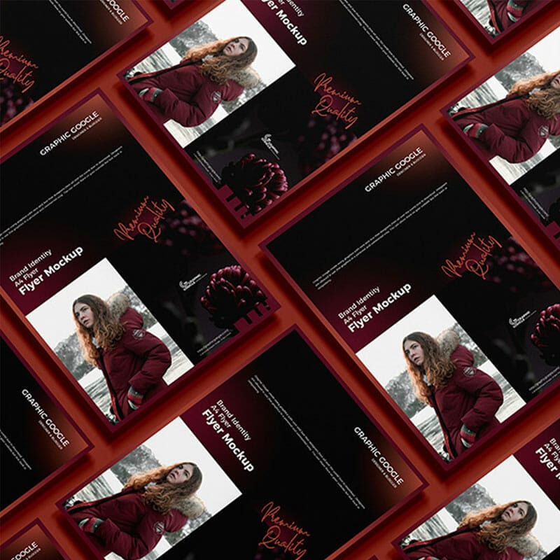 Free Brand Identity A4 Paper Flyer Mockup PSD