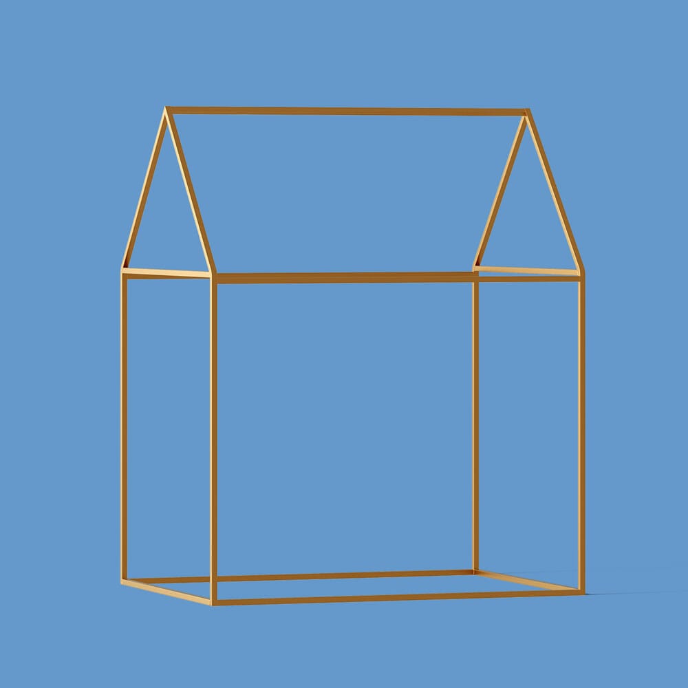 Free Cage Front View Mockup PSD