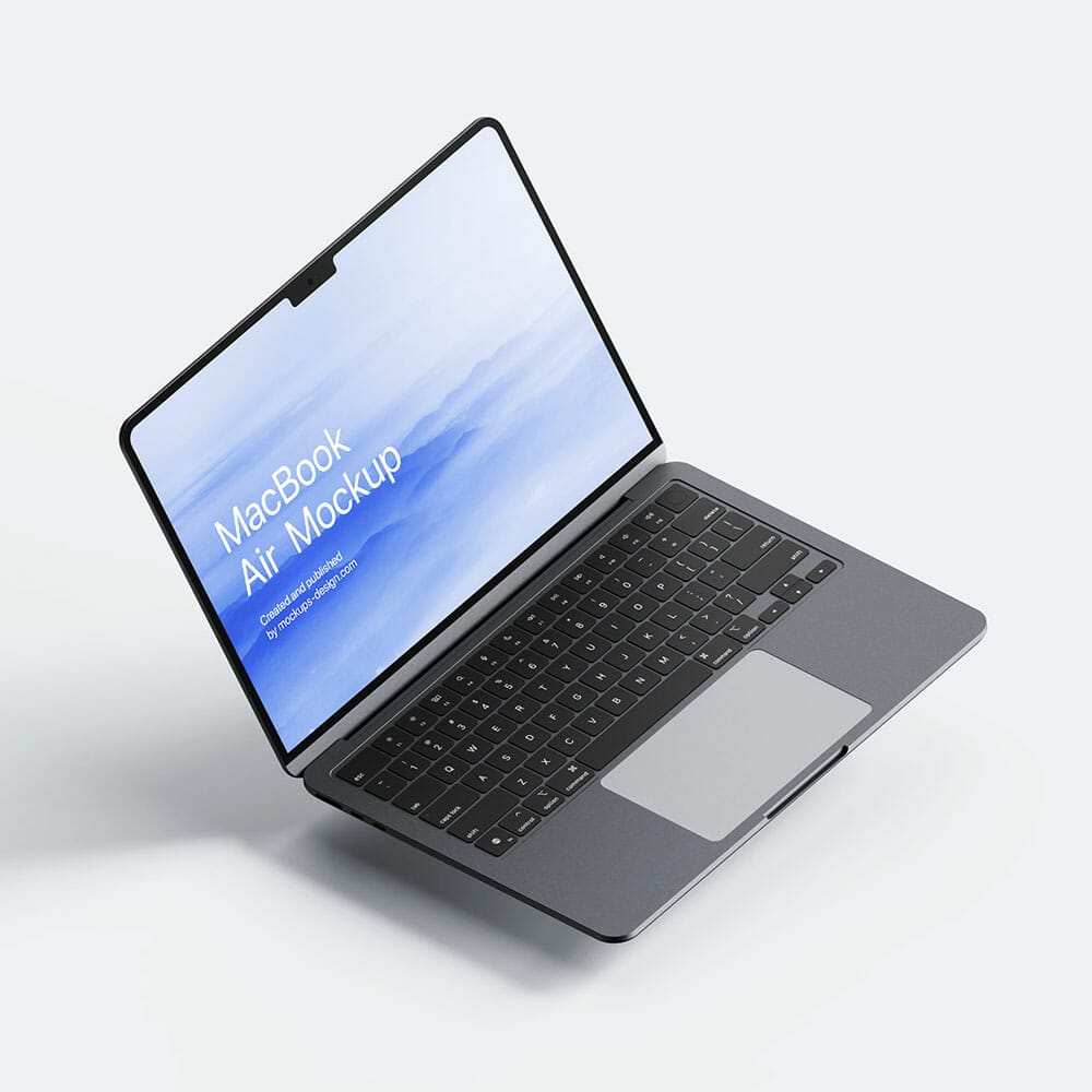 Free Clean MacBook Mockup PSD
