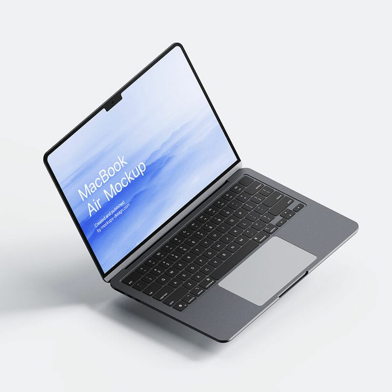 Free Clean MacBook Mockup PSD