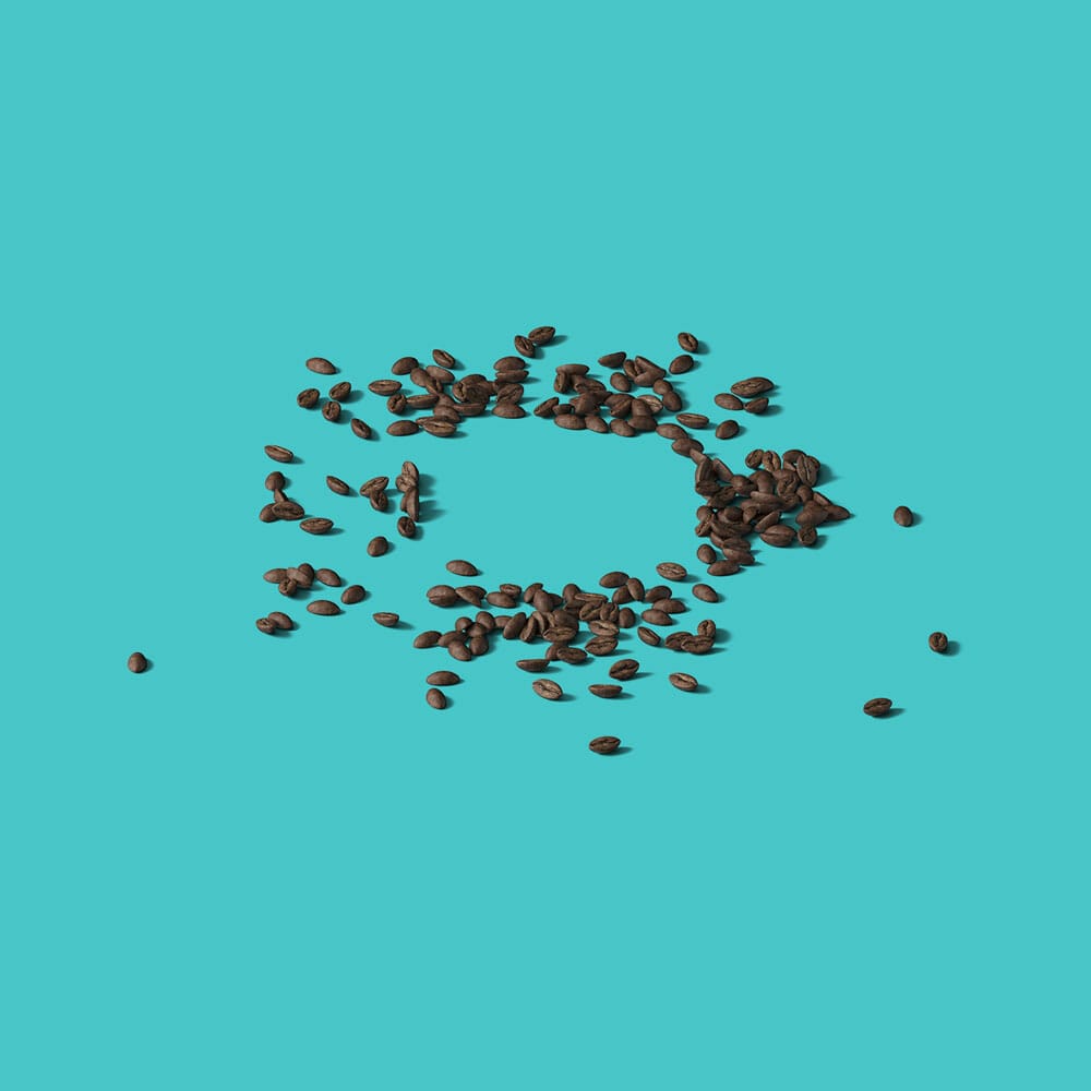 Free Coffee Beans Isometric Mockup PSD