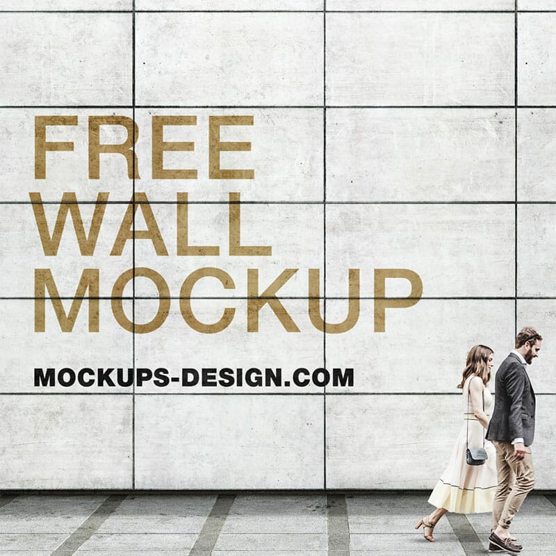 Free Concrete Wall Mockup PSD