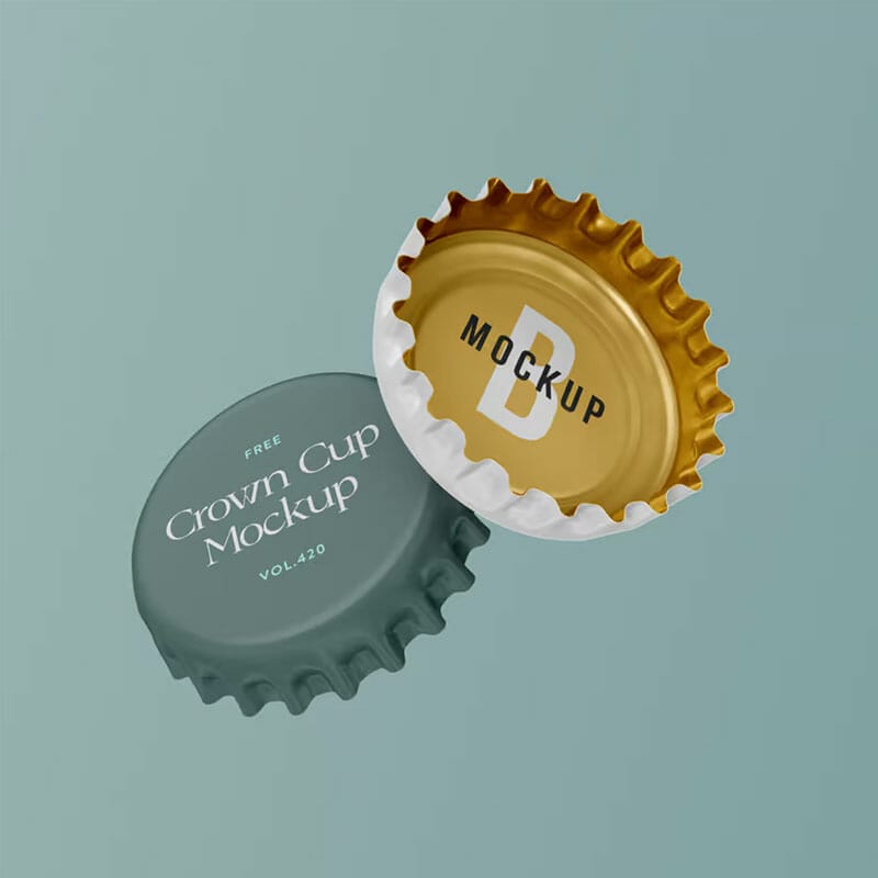 Free Crown Caps Mockup PSD