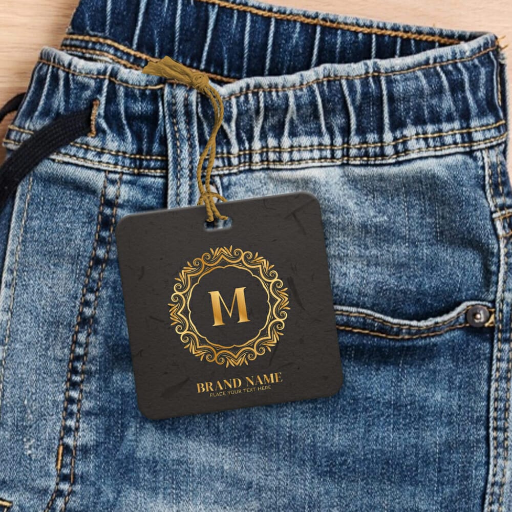 Free Denim Label Mock Up PSD Template