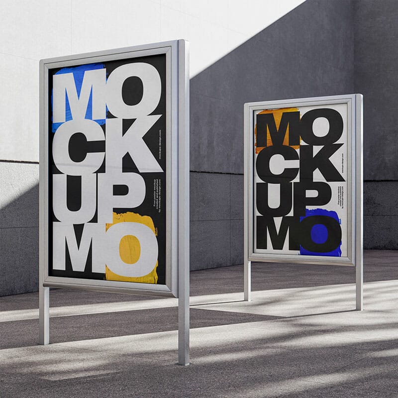 Free Exhibition Citylight Mockup PSD