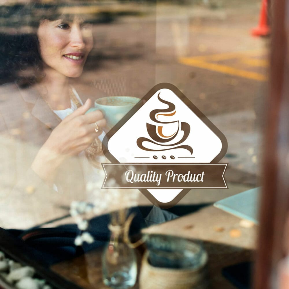 Free Faded Glass Logo Mockup PSD Template