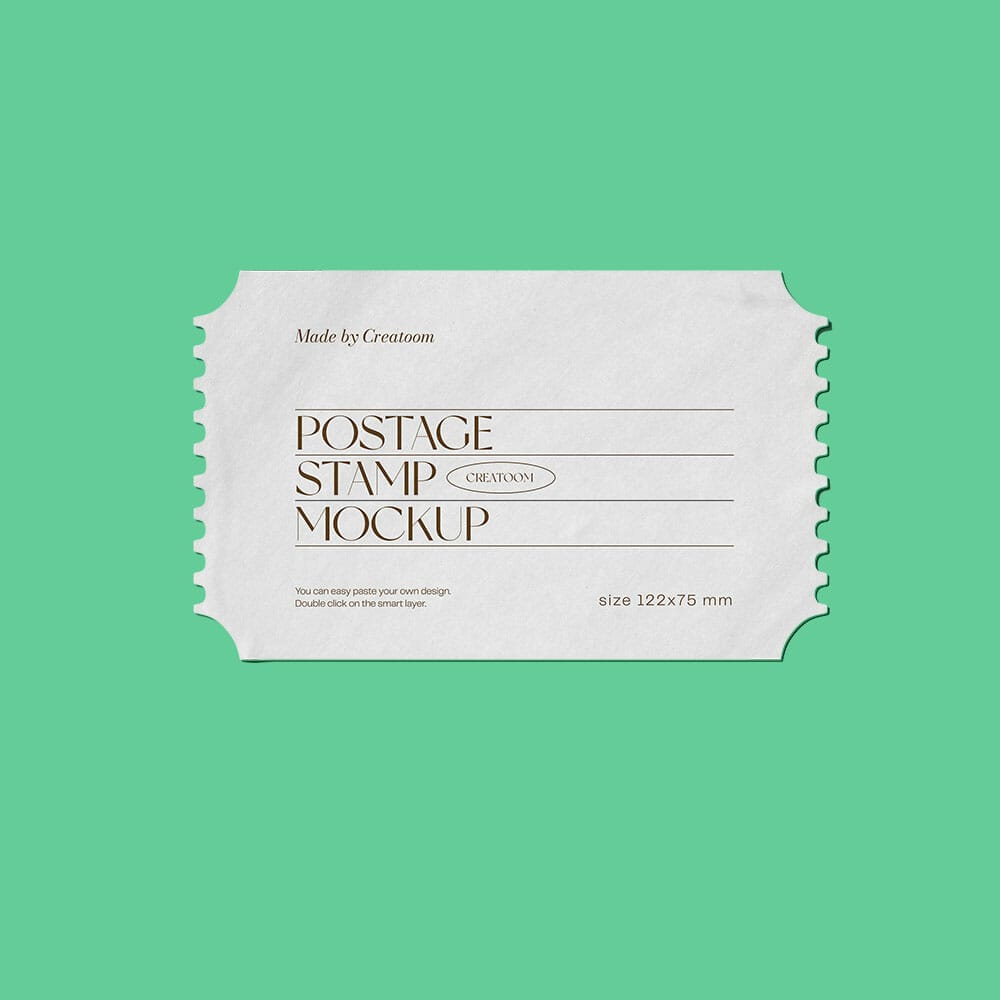 Free Front View Paper Label Mockup PSD