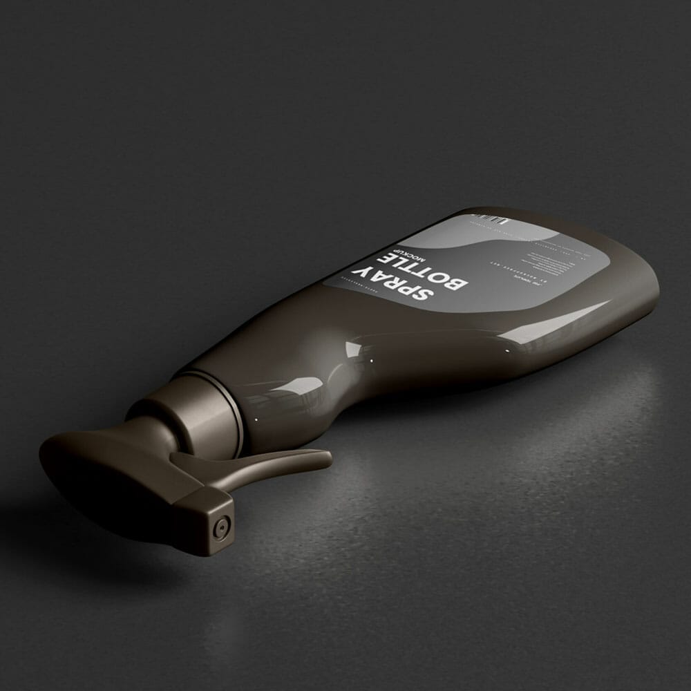 Free Glass Cleaner Spray Bottle Mockup PSD