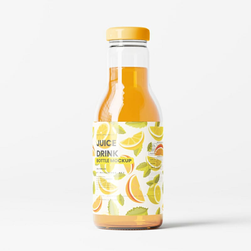 Free Glass Juice Bottle Mockups PSD » CSS Author