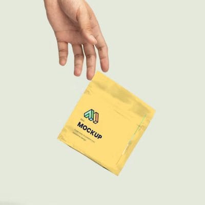 Free Hand Dropping Paper Bag Mockup PSD » CSS Author