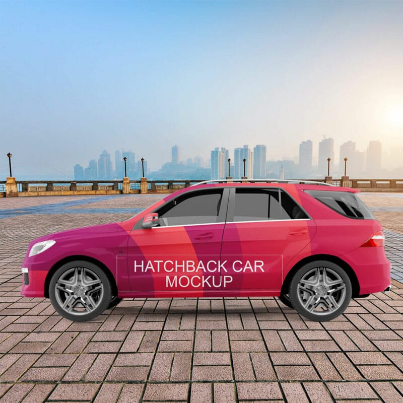 Free Hatchback Mockup PSD Template
