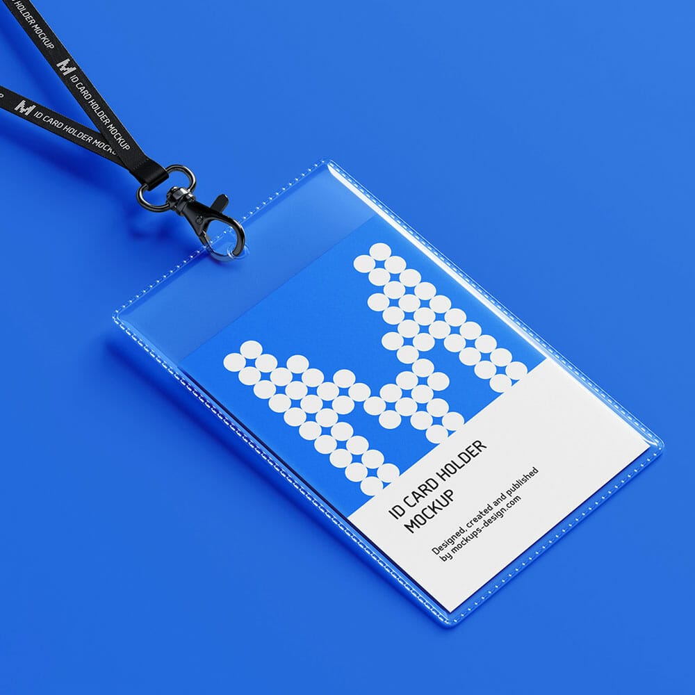 Free ID Card Holder Mockup PSD