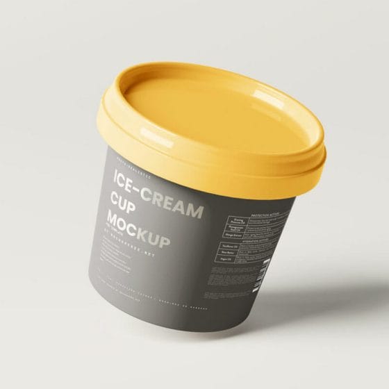 Free Ice Cream Cup Mockup PSD