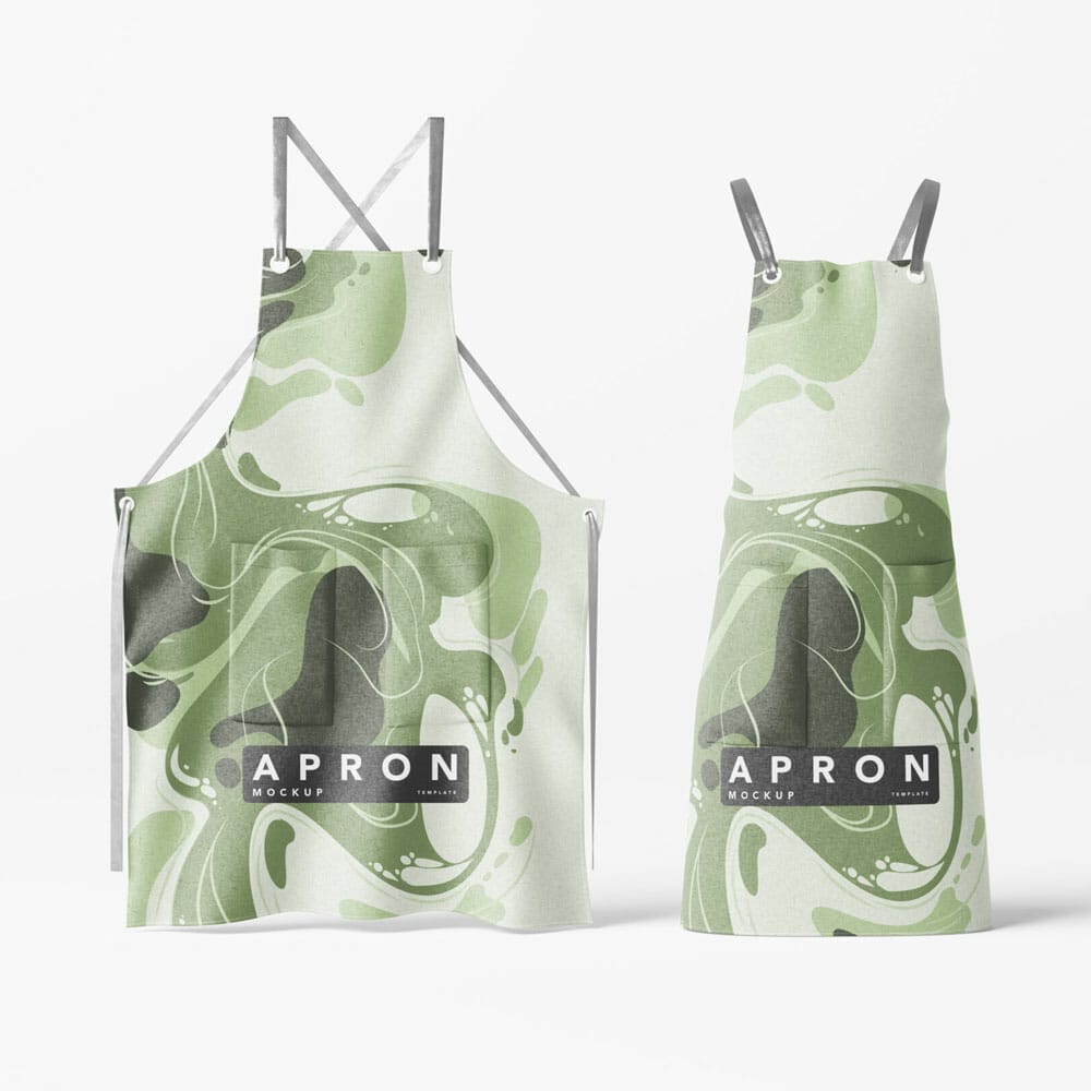 Free Kitchen Apron Mockups PSD