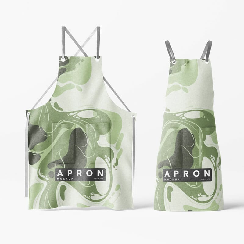 Free Kitchen Apron Mockups PSD