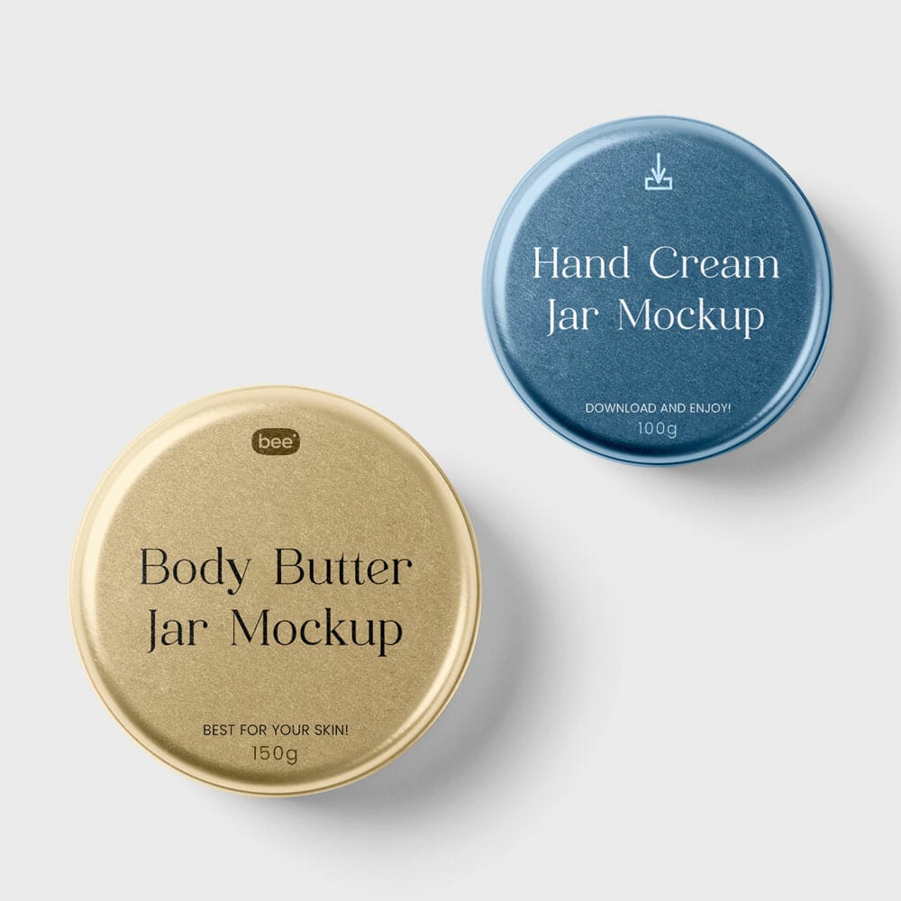 Free Metal Jar Mockups PSD