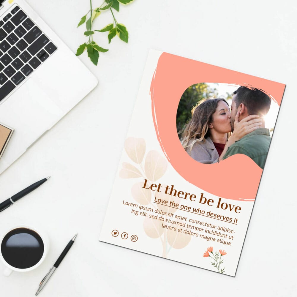 Free Minimal A5 Paper Mockup PSD Template