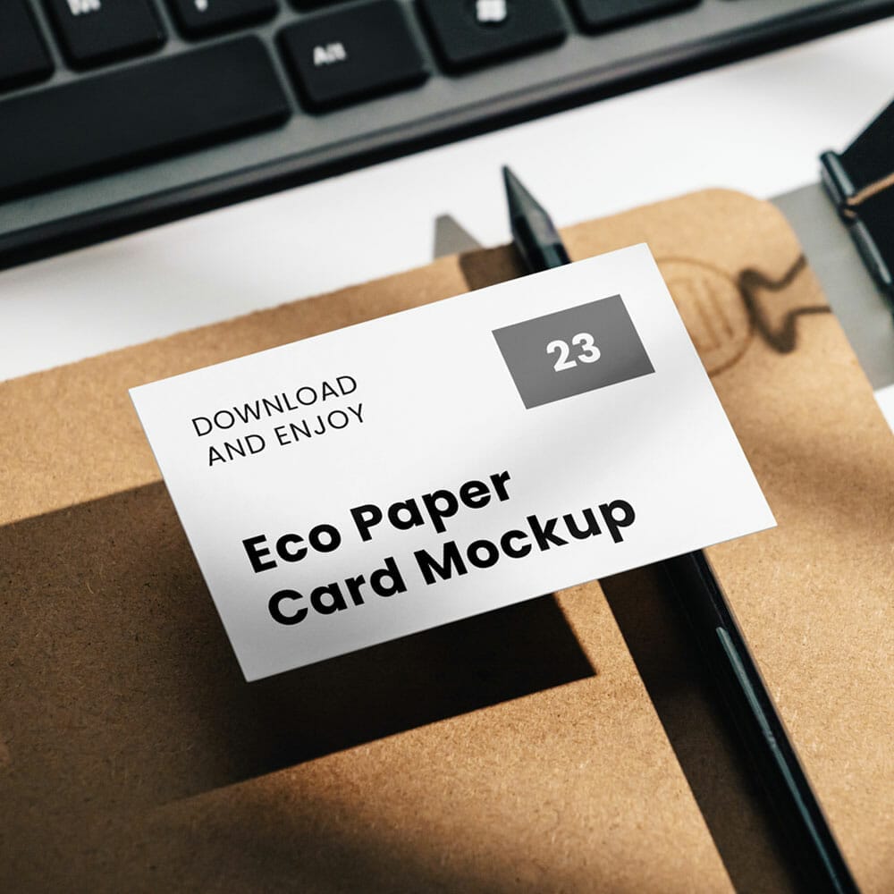 Free Office Business Card Mockup PSD