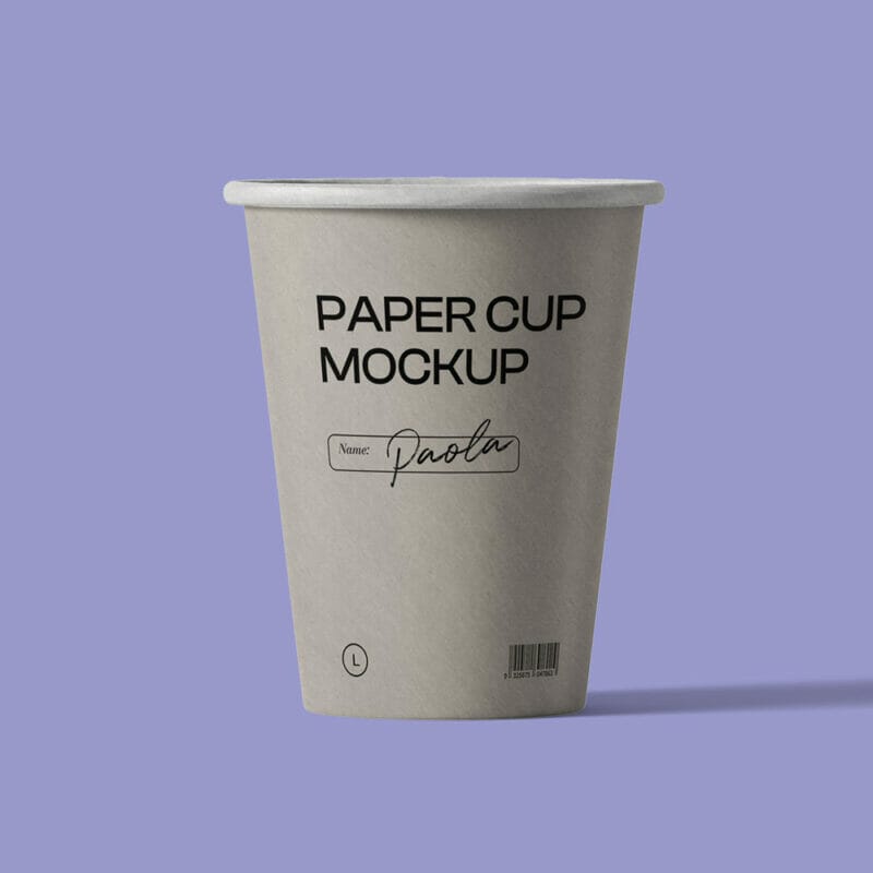 Free Paper Cup Mockup Front View PSD » CSS Author