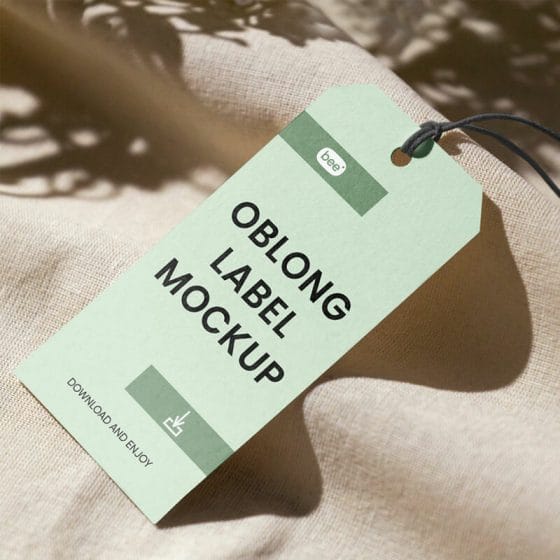 Free Paper Label With Twine Mockup PSD