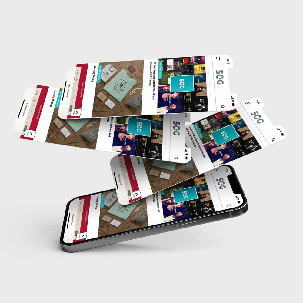 Free Phone Screen UI UX App Presentation Mockup PSD