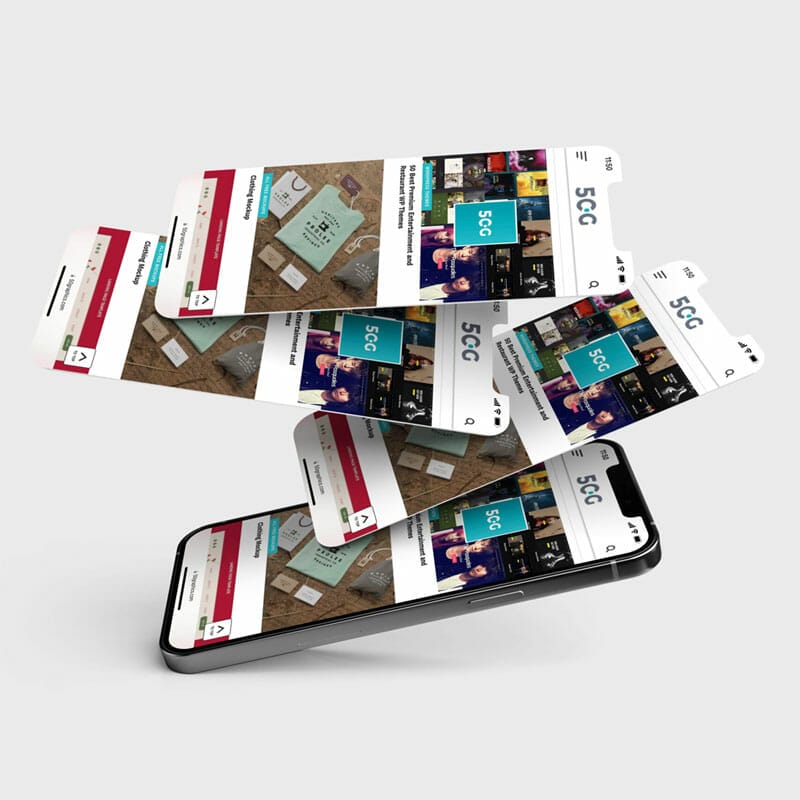 Free Phone Screen UI UX App Presentation Mockup PSD