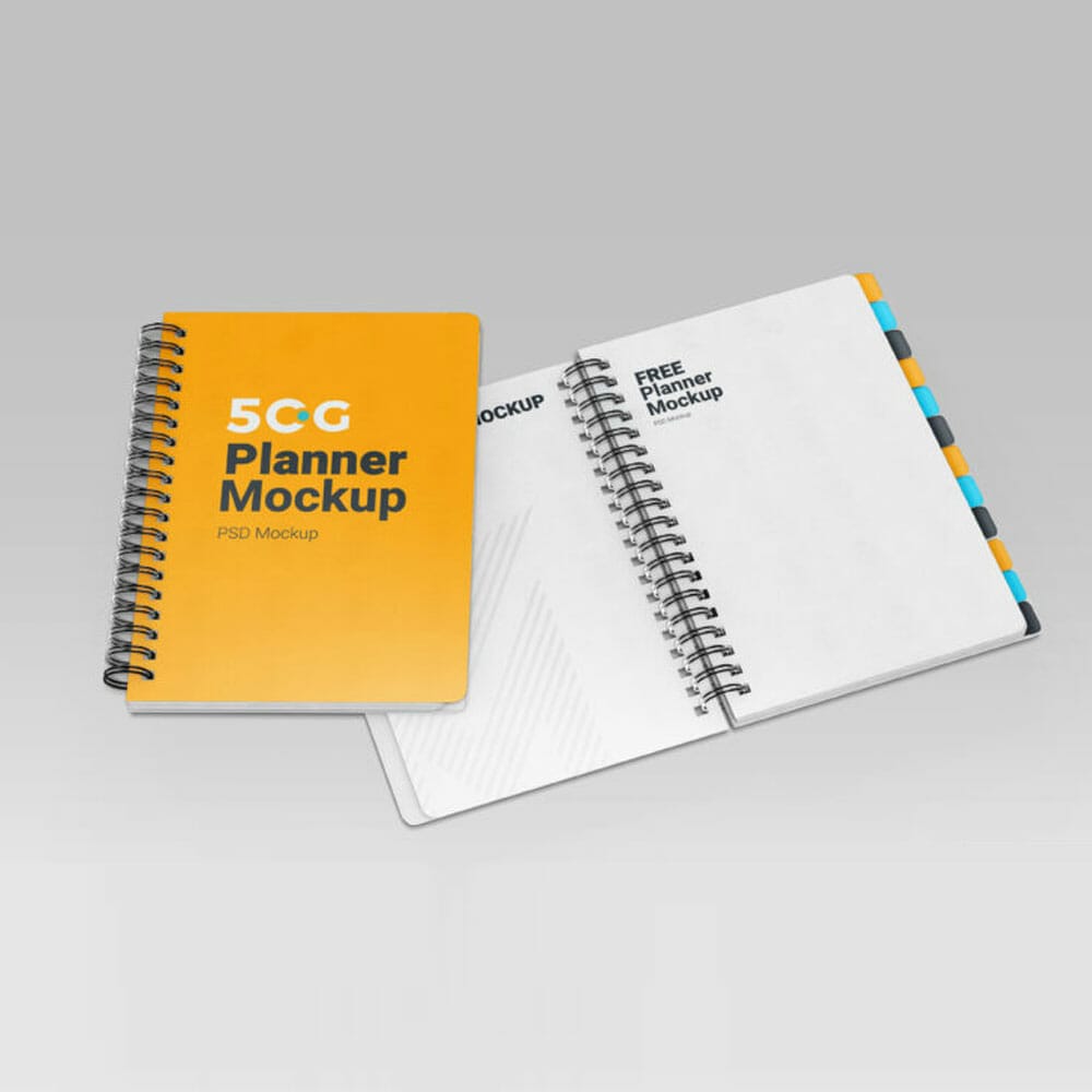 Free Planner Mockups PSD