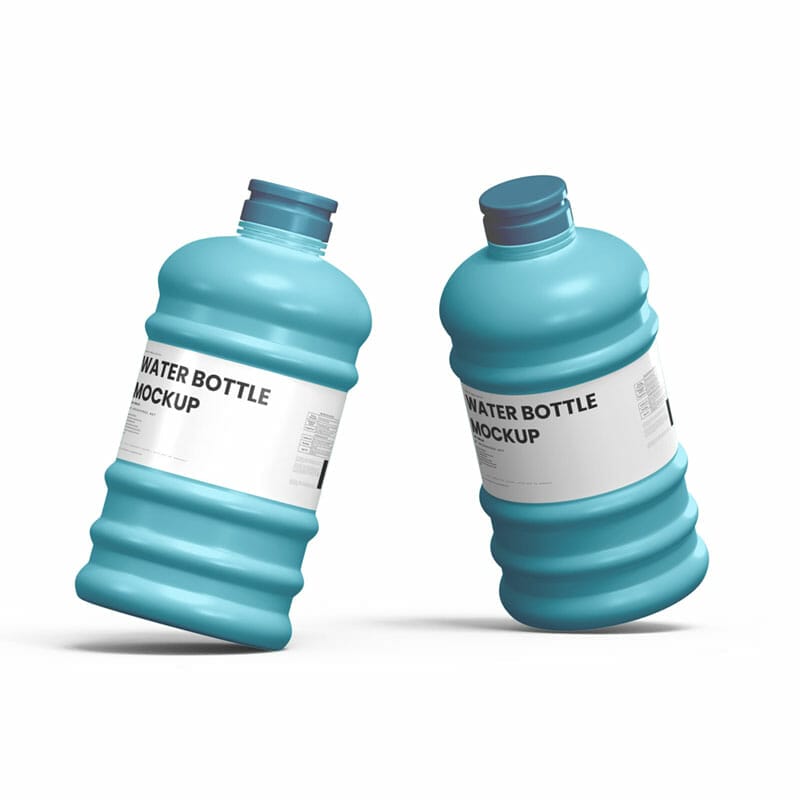 Free Plastic Water Bottle Mockups PSD