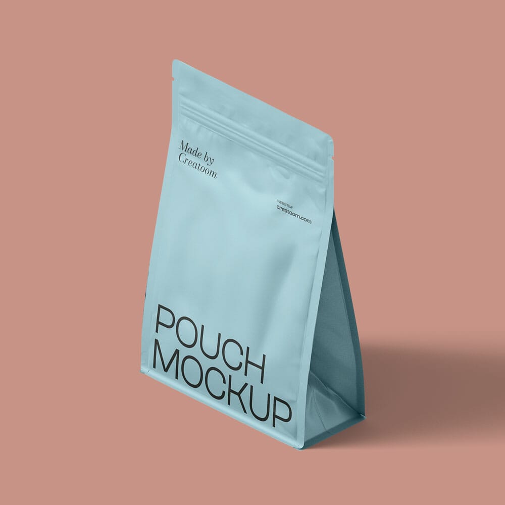 Free Pouch Isometric Mockup PSD