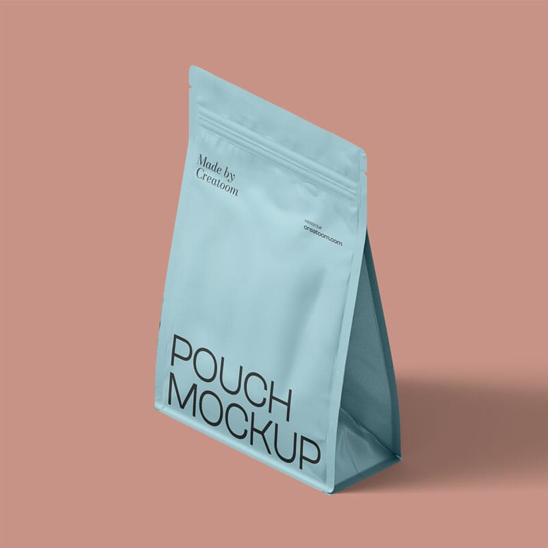 Free Pouch Isometric Mockup PSD