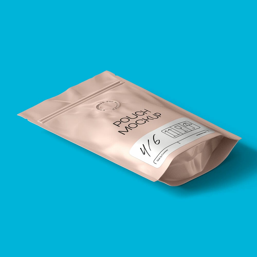 Free Pouch Mockup Isometric PSD