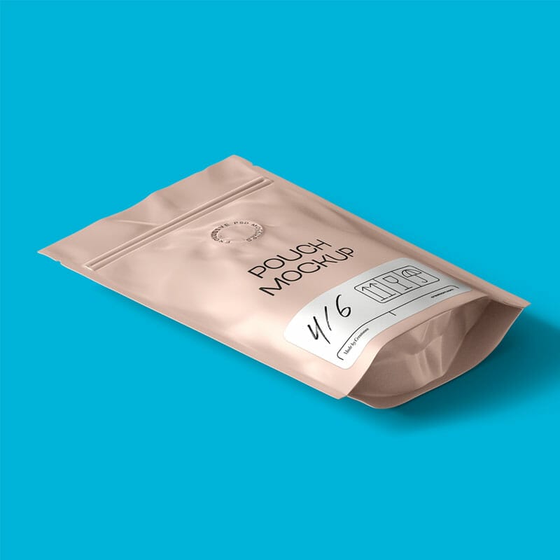 Free Pouch Mockup Isometric PSD
