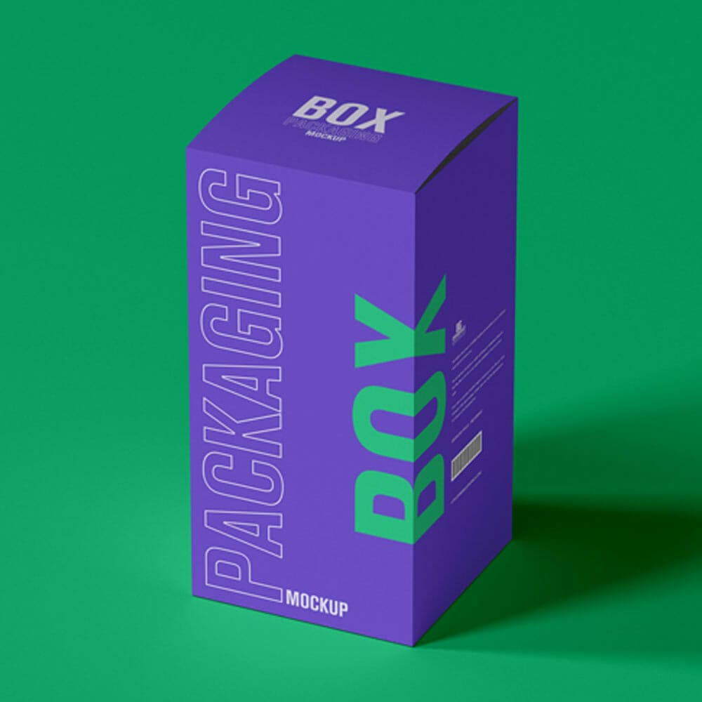Free Premium Product Packaging Box Mockup PSD