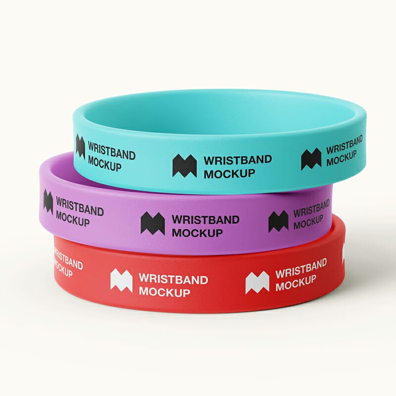Free Silicone Wristband Mockup PSD