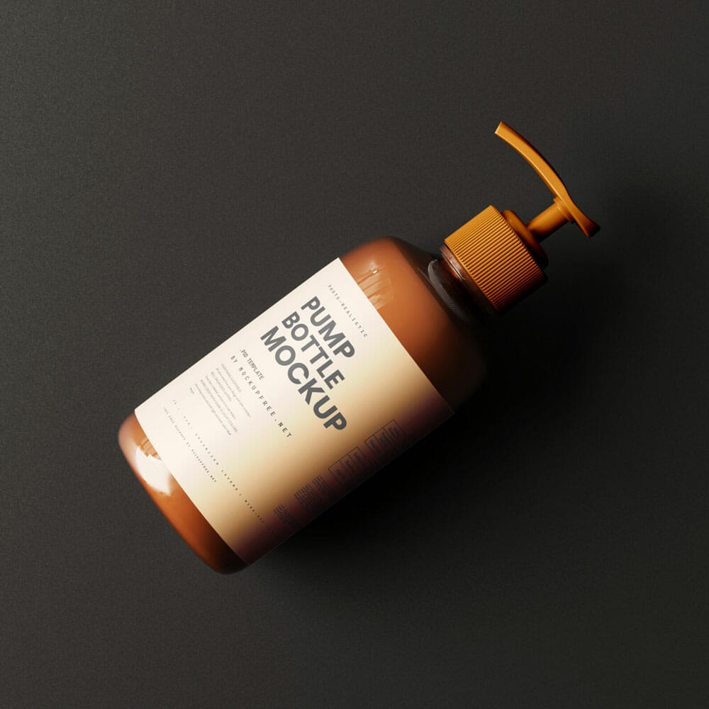 Free Simple Pump Dispenser Mockup Scenes PSD