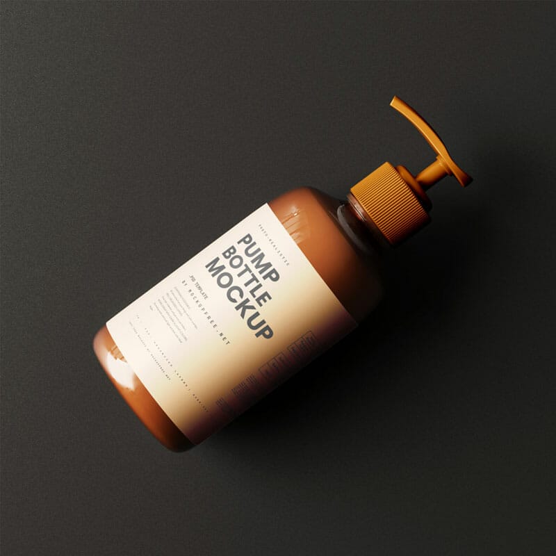 Free Simple Pump Dispenser Mockup Scenes PSD