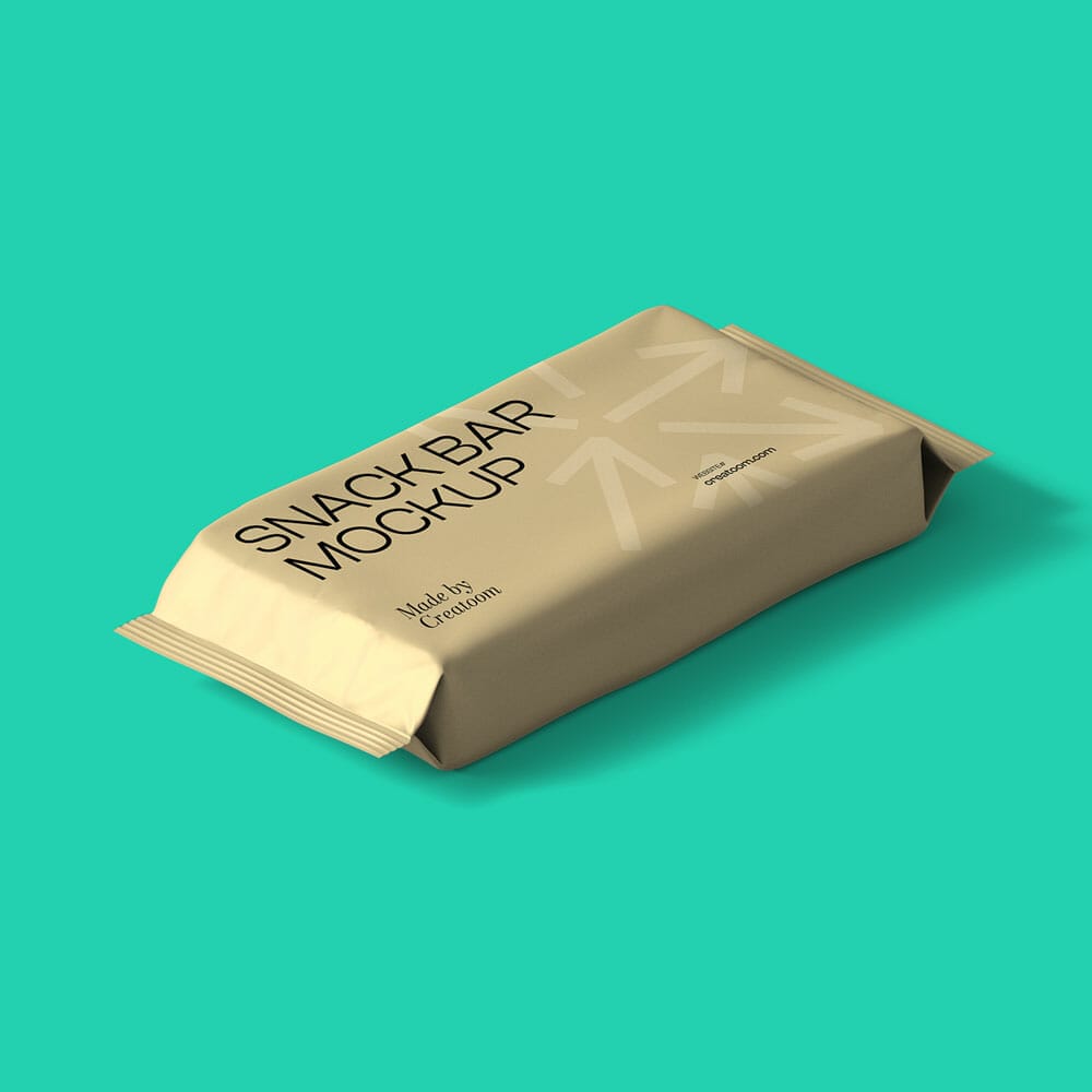 Free Snack Bar Mockup Isometric PSD