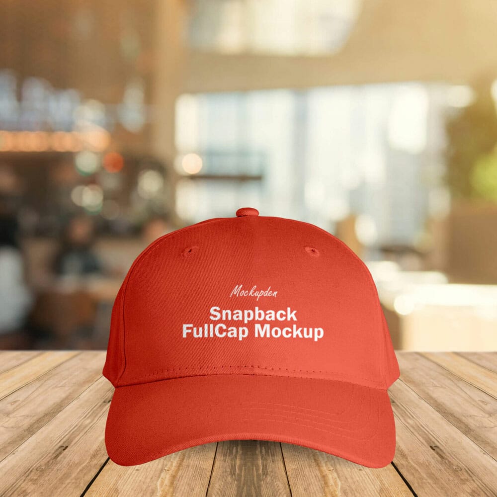 Free Snapback Full Cap Mockup PSD Template