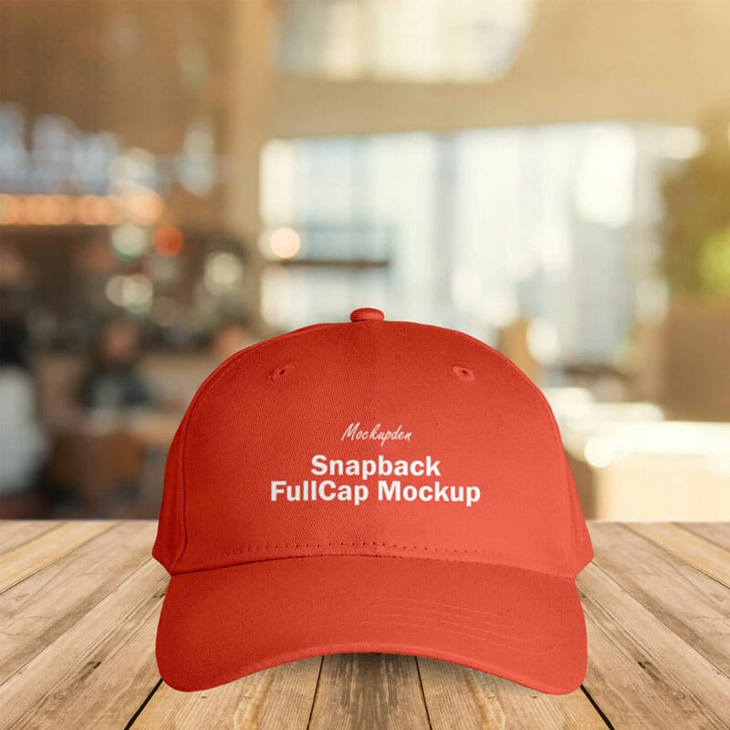 Free Snapback Full Cap Mockup PSD Template